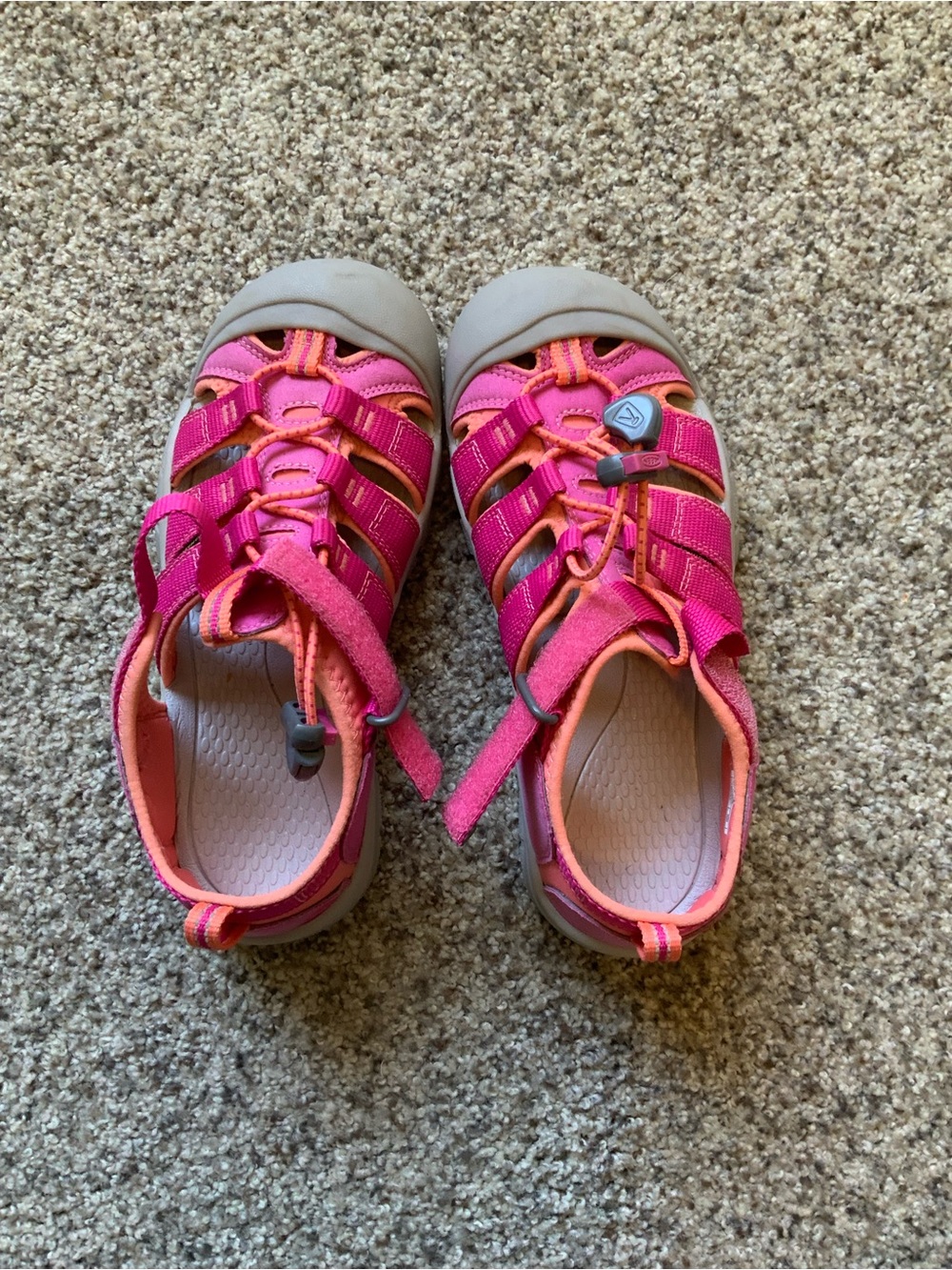Keen Kids Pink & Orange Closed-Toe Outdoor Sandals